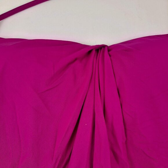 Lauren Ralph Lauren Size 12 Fuchsia Tankini Top Removable Single Strap Swim - Picture 3 of 13